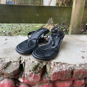 SIMON MILLER Leather Slingback Sandals